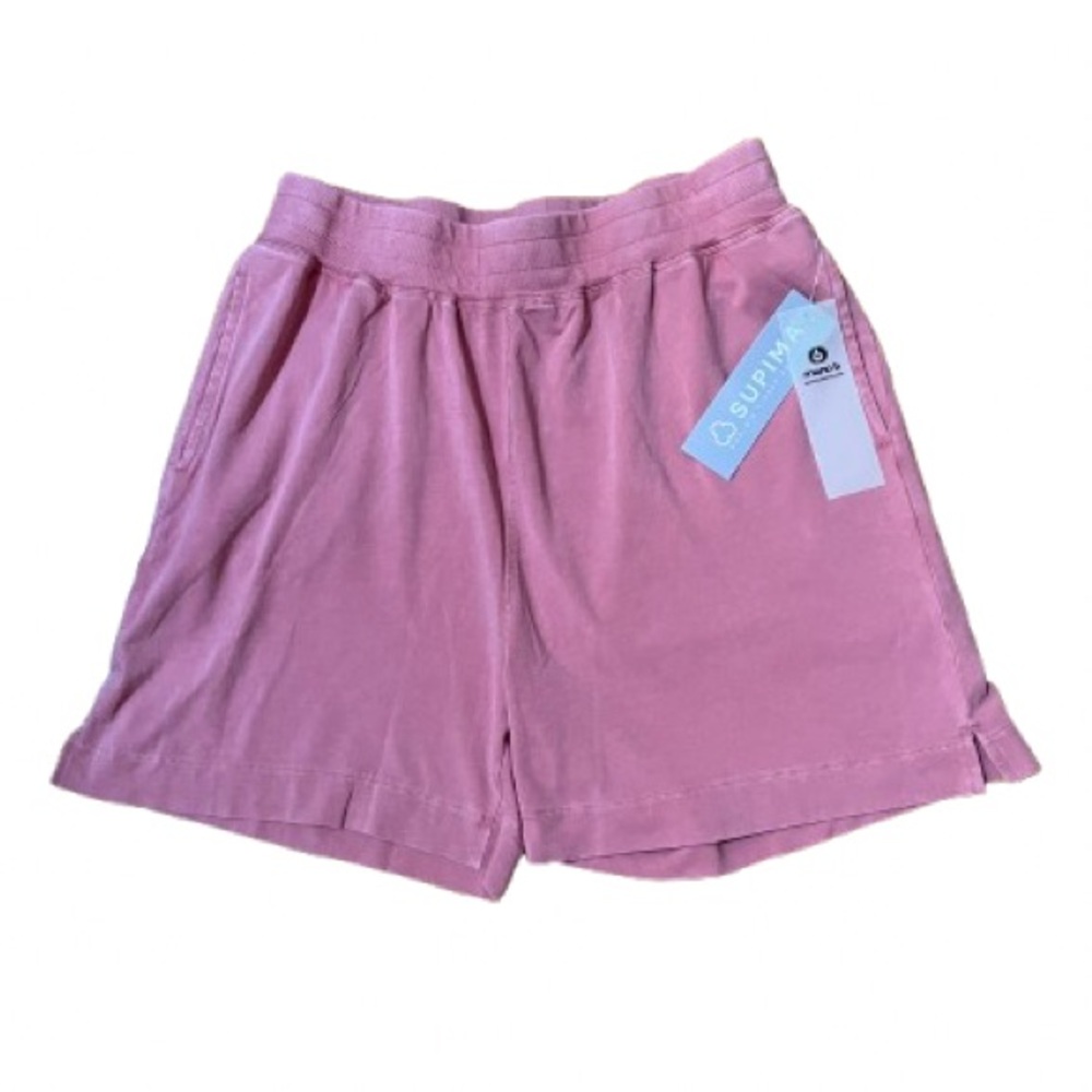 NWT Mono b Supima Pima Cotton Women's Pink Shorts Size Large